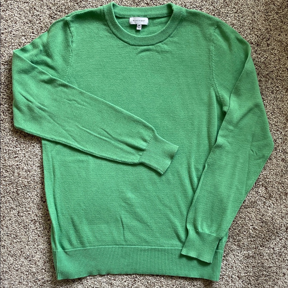 Qualfort Vibrant Green Crewneck Sweater